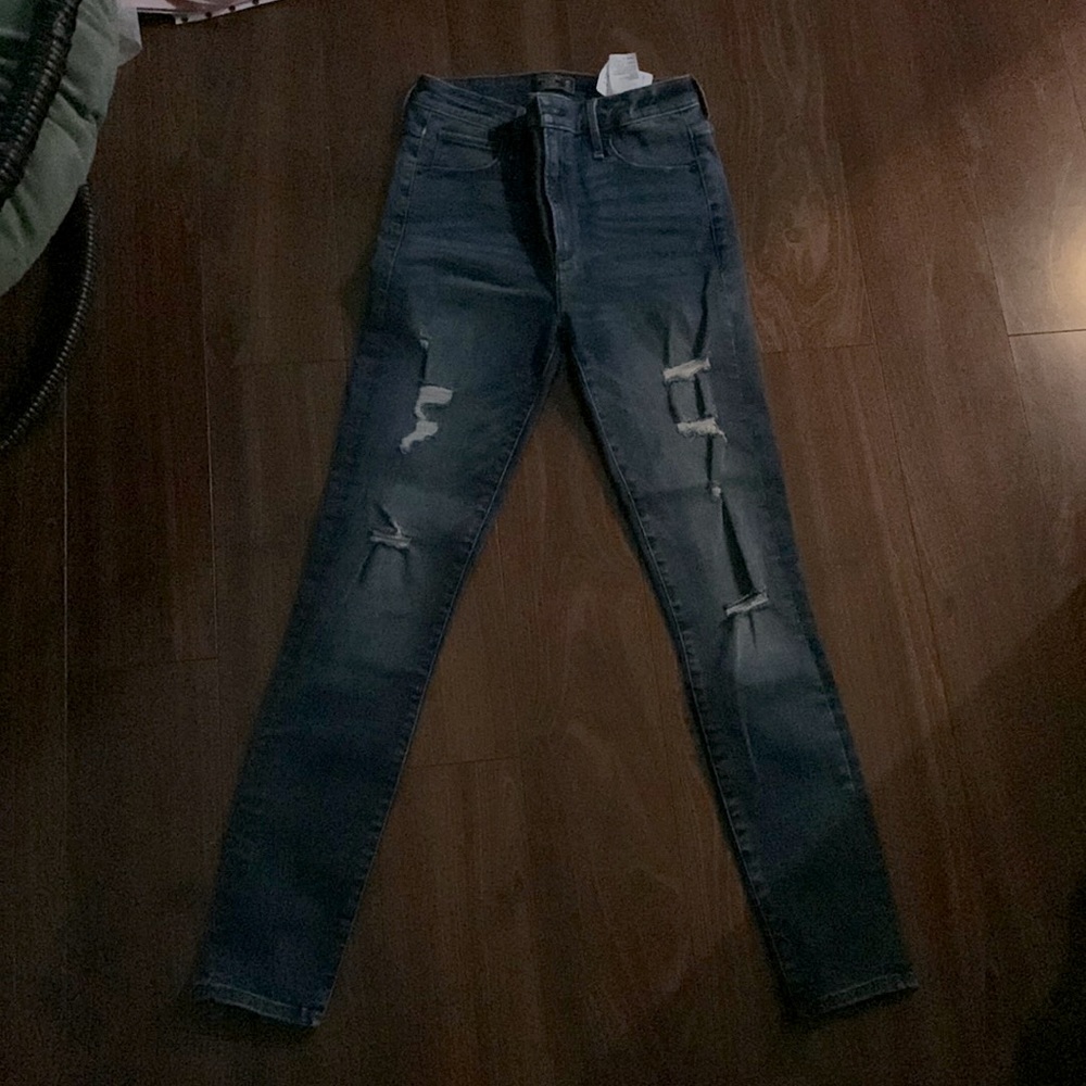 Abercrombie and Fitch skinny ripped jeans